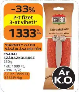 Auchan CSABAI SZÁRAZKOLBÁSZ ajánlat