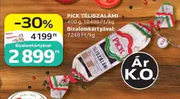 Auchan PICK Téliszalámi ajánlat