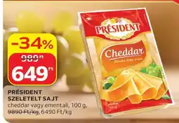 Auchan Président szeletelt sajt ajánlat