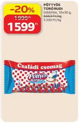 Auchan PÖTTYÖS Túró Rudi ajánlat