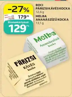 Auchan BOCI PÁRIZSI KÁVÉSKOCKA / MELBA ANANÁSZÍZŰ KOCKA ajánlat
