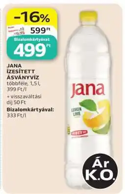 Auchan Jana ízesített ásványvíz ajánlat