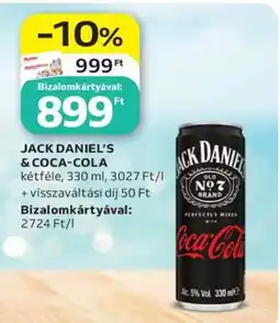 Auchan Jack Daniel's & Coca-Cola ajánlat