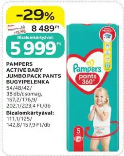 Auchan Pampers Active Baby Jumbo Pack Pants Bugyipelenka ajánlat