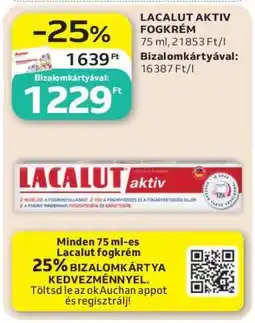 Auchan Lacalut aktiv fogkrém ajánlat