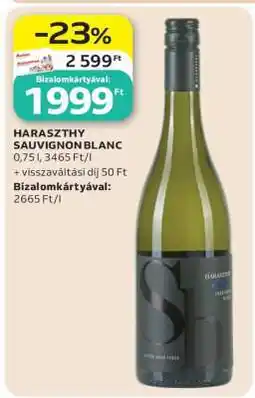Auchan Haraszthy Sauvignon Blanc ajánlat