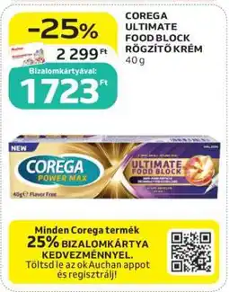Auchan COREGA ULTIMATE FOOD BLOCK RÖGZÍTŐ KRÉM ajánlat