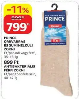 Auchan PRINCE ORRVARÁS ÉS GUMI NÉLKÜLI ZOKNI ajánlat