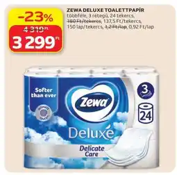 Auchan Zewa Deluxe toalettpapír ajánlat