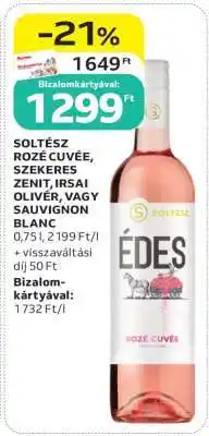 Auchan SOLTÉSZ ROZÉ CUVÉE ajánlat