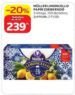 Auchan MÜLLER LIMONCELLO PAPÍR ZSEBKENDŐ ajánlat