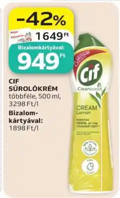 Auchan CIF Súrolókrém ajánlat