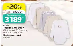 Auchan BABA HOSSZÚ UJJÚ BODY ajánlat