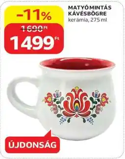 Auchan MATYÓ MINTÁS KÁVÉSBÖGRE ajánlat