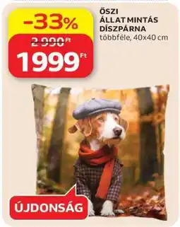 Auchan Őszi állat mintás díszpárna ajánlat