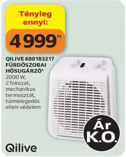 Auchan QILIVE 600183217 FÜRDŐSZOBAI HŐSUGÁRZÓ ajánlat