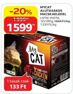 Auchan MYCAT ALUTASAKOS MACSKAELEDEL ajánlat