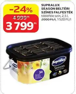 Auchan SUPRALUX SEASON BELTÉRI SZÍNES FALFESTÉK ajánlat