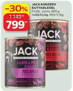 Auchan Jack konzerv kutyaeledel ajánlat