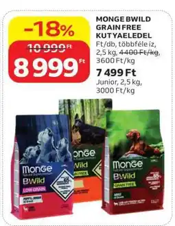 Auchan MONGE BWILD GRAIN FREE KUTYAELEDEL ajánlat
