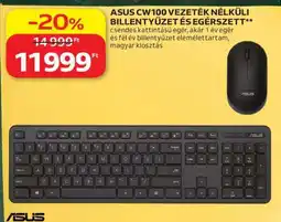 Auchan ASUS CW100 VEZETÉK NÉLKÜLI BILLENTYŰZET ÉS EGÉRSZETT ajánlat