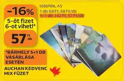 Auchan AUCHAN KEDVENC MIX FÜZET ajánlat