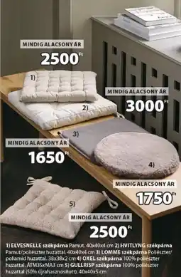 JYSK Elvesnelle székpárna ajánlat