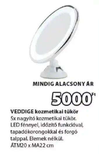 Veddige kozmetikai tükör