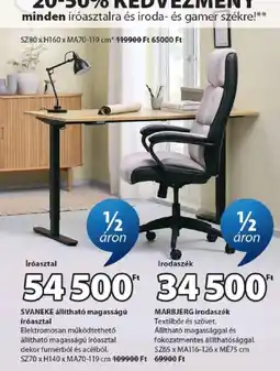 JYSK Svaneke állítható magasságú íróasztal ajánlat