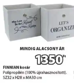 JYSK Finnian kosár ajánlat