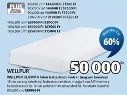 JYSK Wellpur glomma fehér habszivacs matrac ajánlat