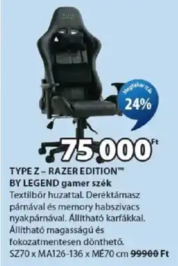 JYSK razer type z - razer edition ajánlat