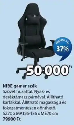 JYSK Nibe gamer szék ajánlat