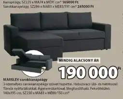 JYSK Marslev sarokkanapéágy ajánlat