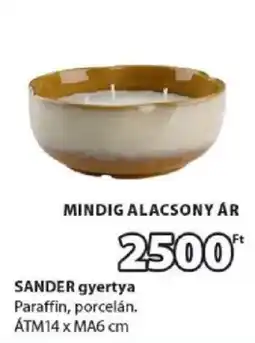 JYSK Sander gyertya ajánlat