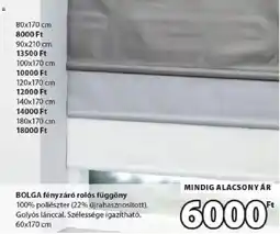 JYSK Bolga fényszáró rolós függöny ajánlat