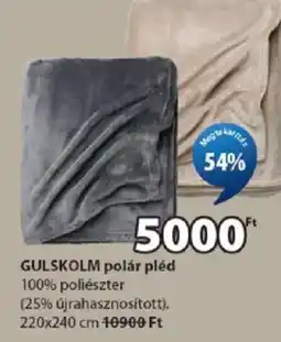 JYSK Gulskolm polár pléd ajánlat