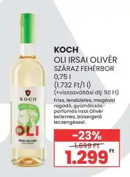 Spar KOCH OLI IRSAI OLIVÉR SZÁRAZ FEHÉRBOR ajánlat