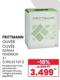 Spar FRITTMANN OLIVÉR CUVÉE SZÁRAZ FEHÉRBOR 3 l ajánlat