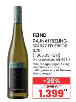 Spar Feind Rajnai Rizling ajánlat