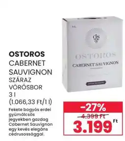 Spar OSTOROS CABERNET SAUVIGNON ajánlat
