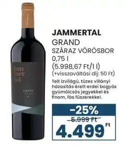 Spar JAMMERTAL GRAND SZÁRAZ VÖRÖSBOR ajánlat