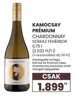Spar KAMOCSAY PRÉMIUM CHARDONNAY ajánlat