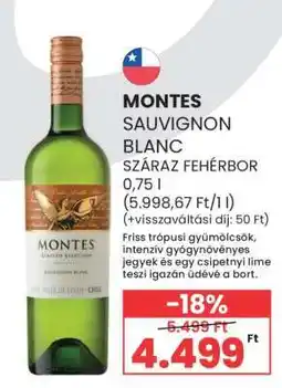 Spar MONTES SAUVIGNON BLANC ajánlat