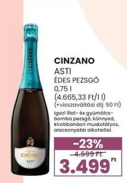 Spar CINZANO ASTI ÉDES PEZSGŐ ajánlat