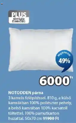 JYSK Notodden párna ajánlat