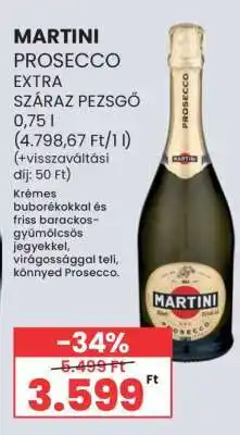 Spar MARTINI PROSECCO EXTRA SZÁRAZ PEZSGŐ 0,75 l ajánlat