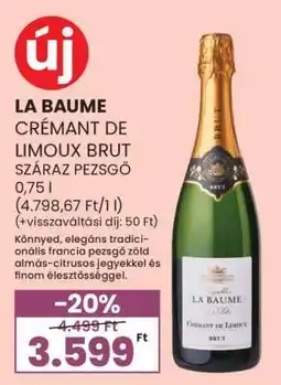 Spar LA BAUME CRÉMANT DE LIMOUX BRUT ajánlat