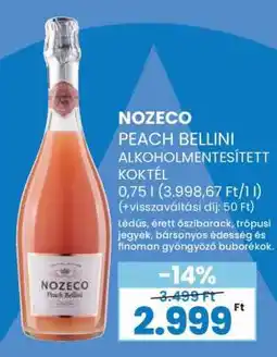 Spar NOZECO PEACH BELLINI ALKOHOLMENTESÍTETT KOKTÉL ajánlat