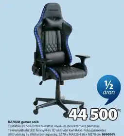 JYSK RANUM gamer szék ajánlat